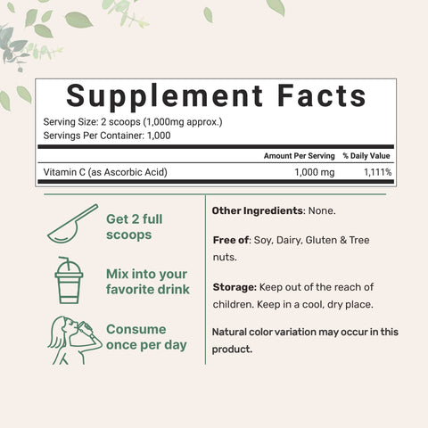 Micro Ingredients Vitamin C Powder (Ascorbic Acid)