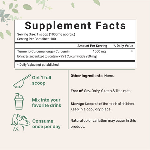 Micro Ingredients Turmeric Curcumin Powder 100g