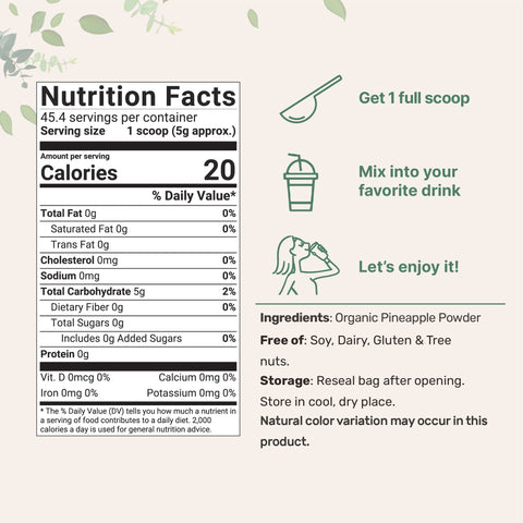 Micro Ingredients Organic Pineapple Powder-Rich in Vitamins