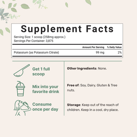 Micro Ingredients Potassium Citrate Powder, 2.2 Pound