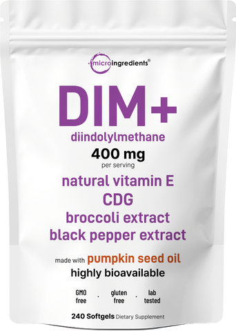 Micro Ingredients DIM+ 400mg with Pumpkin Seed Oil, 240 Softgels