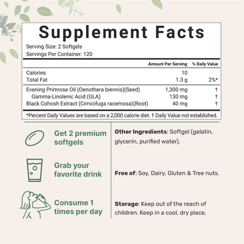 Micro Ingredients Evening Primrose Oil Softgels