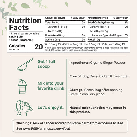 Micro Ingredients Organic Ginger Powder