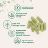 Moringa Oleifera 6,000mg Equivalent, 300 Capsules with Supergreens Blend of Wheatgrass, Barley Grass, Spirulina, & Chlorella