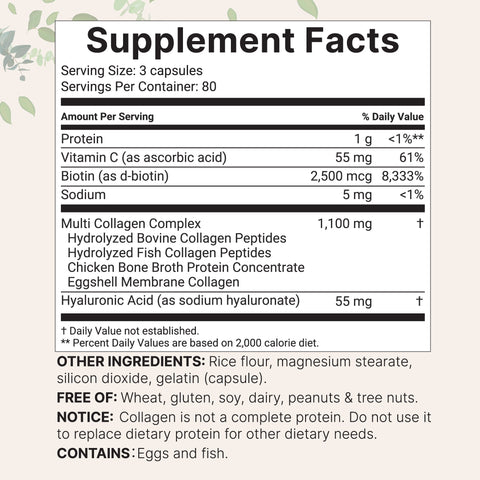Micro Ingredients 2 Pack Multi Collagen Pills for Women & Men, 480 Capsules