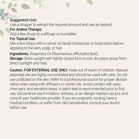 Micro Ingredients Pure Rosemary Essential Oil 8 floz (237mL)