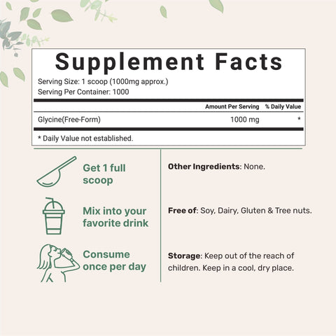Micro Ingredients L-Glycine Powder, 1kg