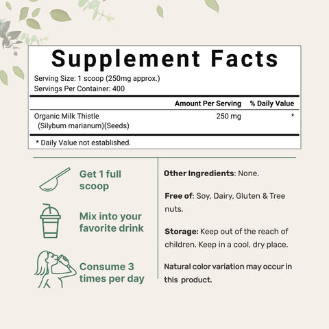 Micro Ingredients Organic Milk Thistle Powder
