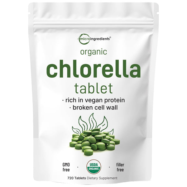 Micro Ingredients Organic Chlorella Tablets, 720 tablets