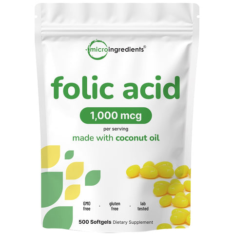 Micro Ingredients Premium Folic Acid Softgels