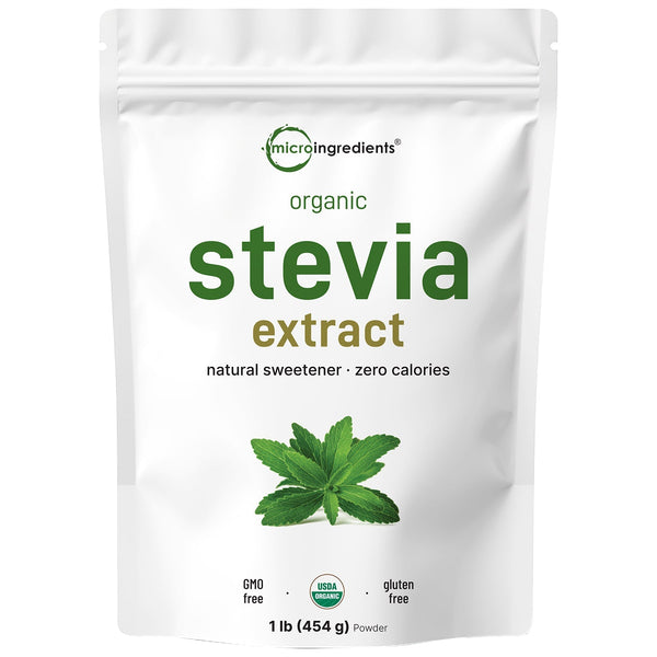 Micro Ingredients Pure Organic Stevia Powder, 1 Pound