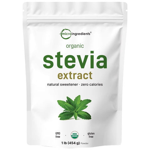 Micro Ingredients Pure Organic Stevia Powder, 1 Pound