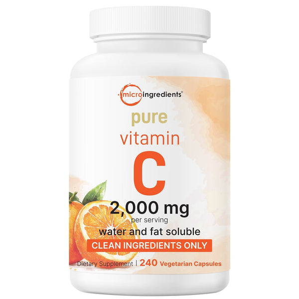 Micro Ingredients Pure Vitamin C 2,000mg, 240 Veggie Capsules