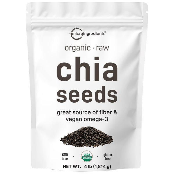 Micro Ingredients Organic Chia Seeds, 4lbs, Raw Chia Seed Source