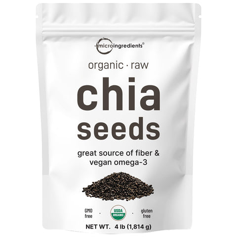 Micro Ingredients Organic Chia Seeds, 4lbs, Raw Chia Seed Source