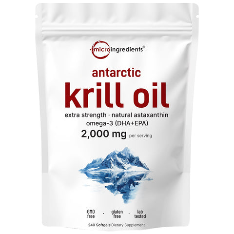Micro Ingredients Antarctic Krill Oil 2000mg, 240 softgels