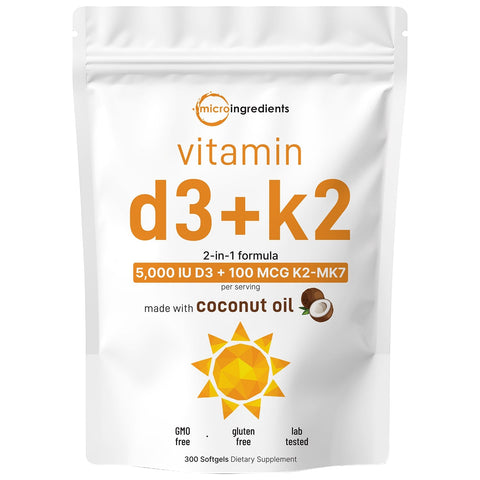 Boise Brooke's Choice Bundle: Vitamin D3K2 5000IU & Omega Fish Oil 120 Softgels