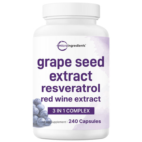 Micro Ingredients Grape Seed Extract, 240 Capsule