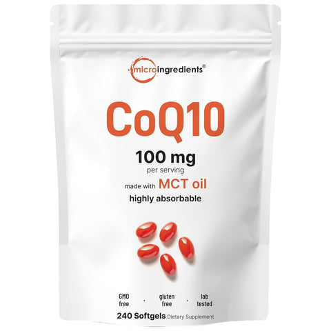Micro Ingredients CoQ10 240 Softgels with Coconut MCT Oil