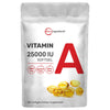 Micro Ingredients Vitamin A Softgels – 25,000 IU with Virgin Coconut Oil